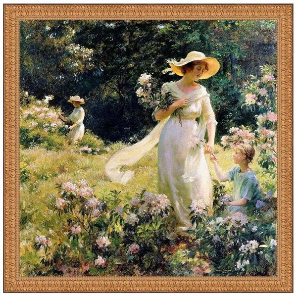 Among the Laurel Blossoms, 1914: Canvas Replica Painting: Large, Design Toscano, Mfr#: DA5223